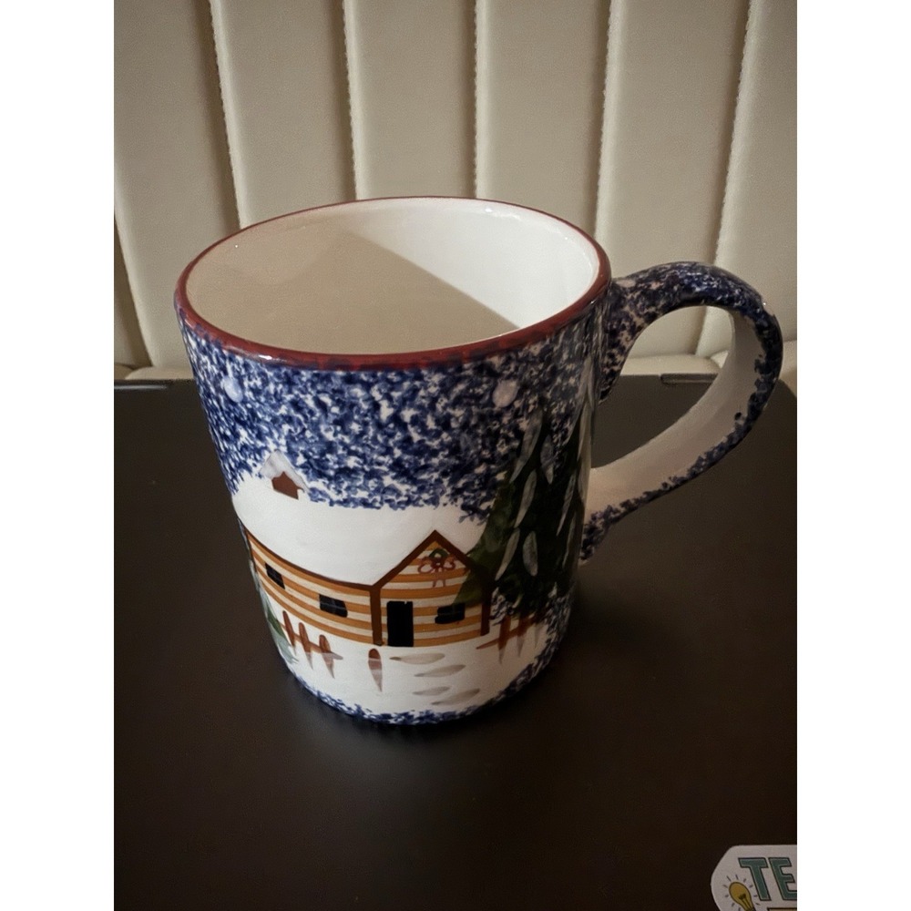 Holly Mountain Lodge Mug The Cooks Bazaar Christmas Holiday Tea Cocoa Beautiful